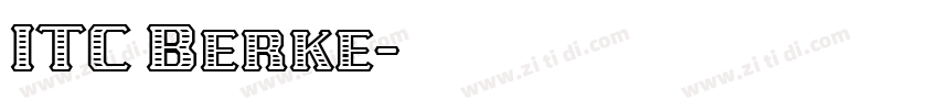 ITC Berke字体转换